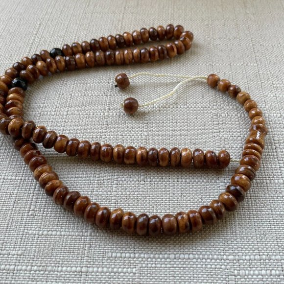 Real Wood Beads Tasbeeh Brown Handmade Prayer Beads Islamic - Picture 5 of 10